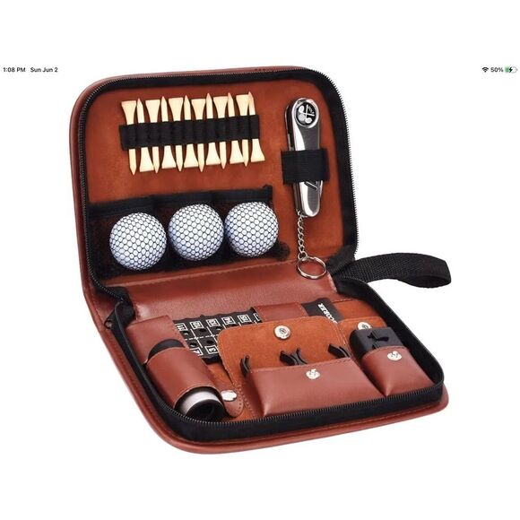 Jiskan Pro Golf Kit Storage Case, Golf Balls, Rangefinder, Golf T's, Brush, Etc. - Picture 1 of 9